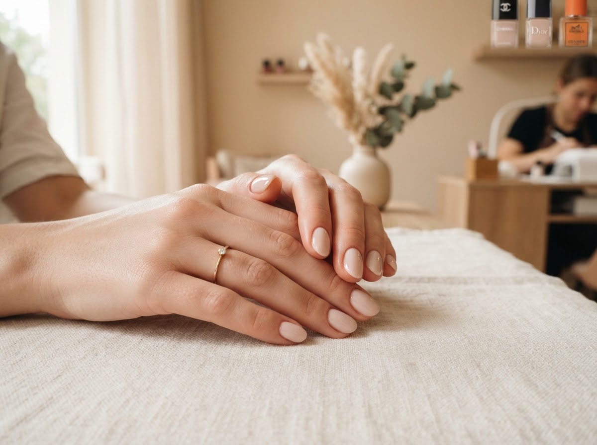 Manicure e applicazione semipermanente curata